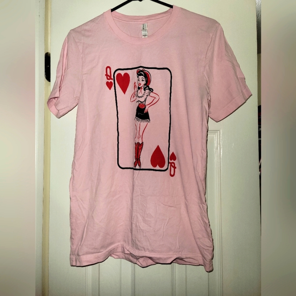 Medium Pink Rodeo Queen of Hearts T-shirt